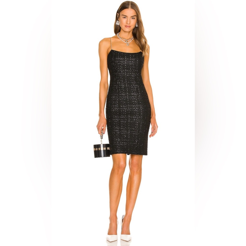 Elegant Black Tweed Dress